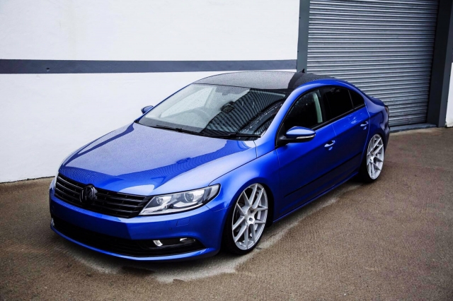 VW Passat CC colour change to Sepang Blue and Airbagged fitted for Top Gear NI