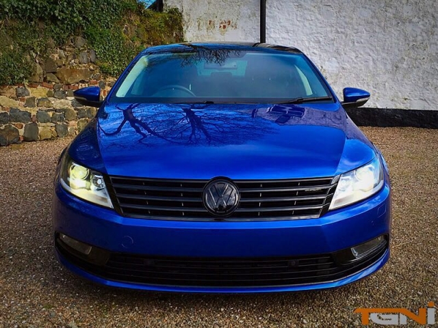 VW Passat CC colour change to Sepang Blue and Airbagged fitted for Top Gear NI